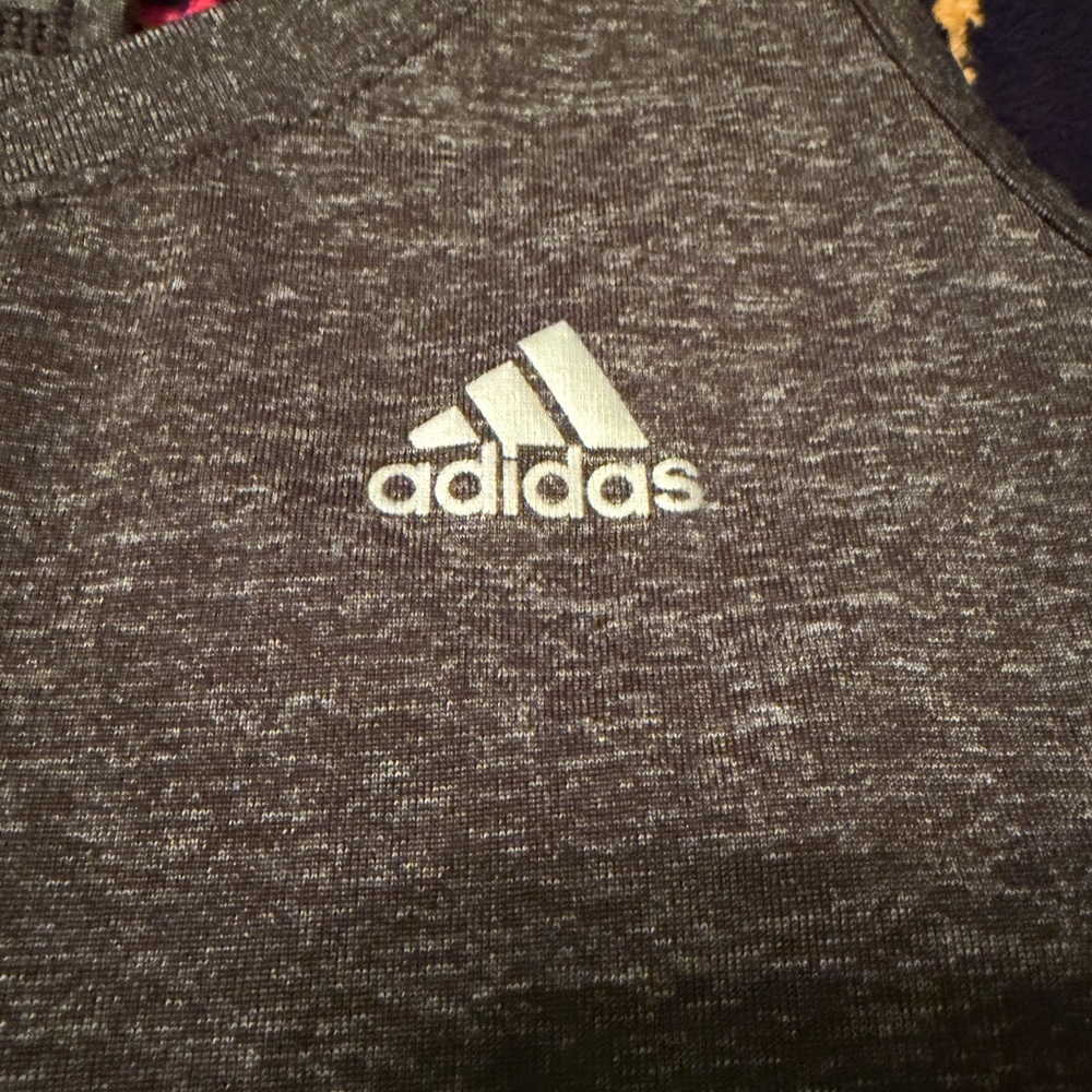adidas Gray Heather Racerback Performance Tank - Picture 3 of 4